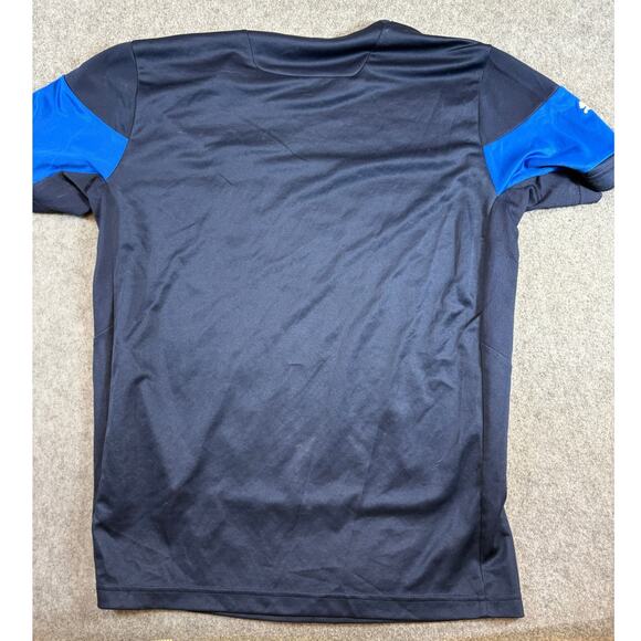 FIGC Italia Soccer Jersey Mens M Blue Colorblock Puma Activewear Performance - Picture 8 of 8